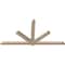 Ekena Millwork Kennewick Smooth Timber Gable Bracket, Douglas Fir, 108"W x 54"H x 3 1/2"D x 5 1/2"F, 12/12 Pitch GBW108X54X0406KEN00SDF - alternate 3